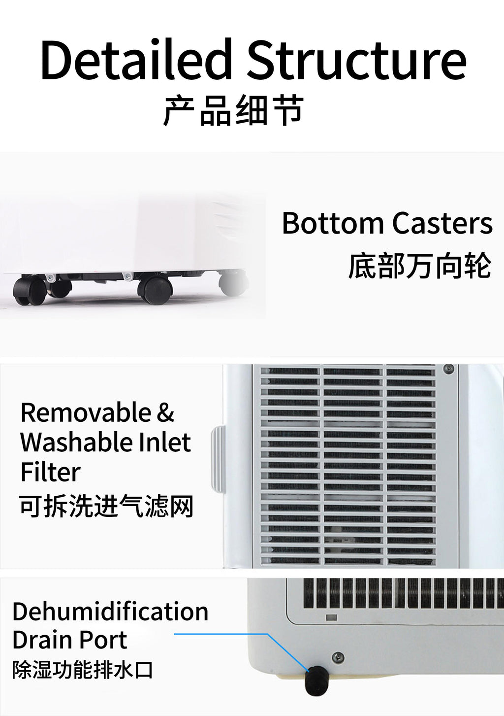White portable air conditioner