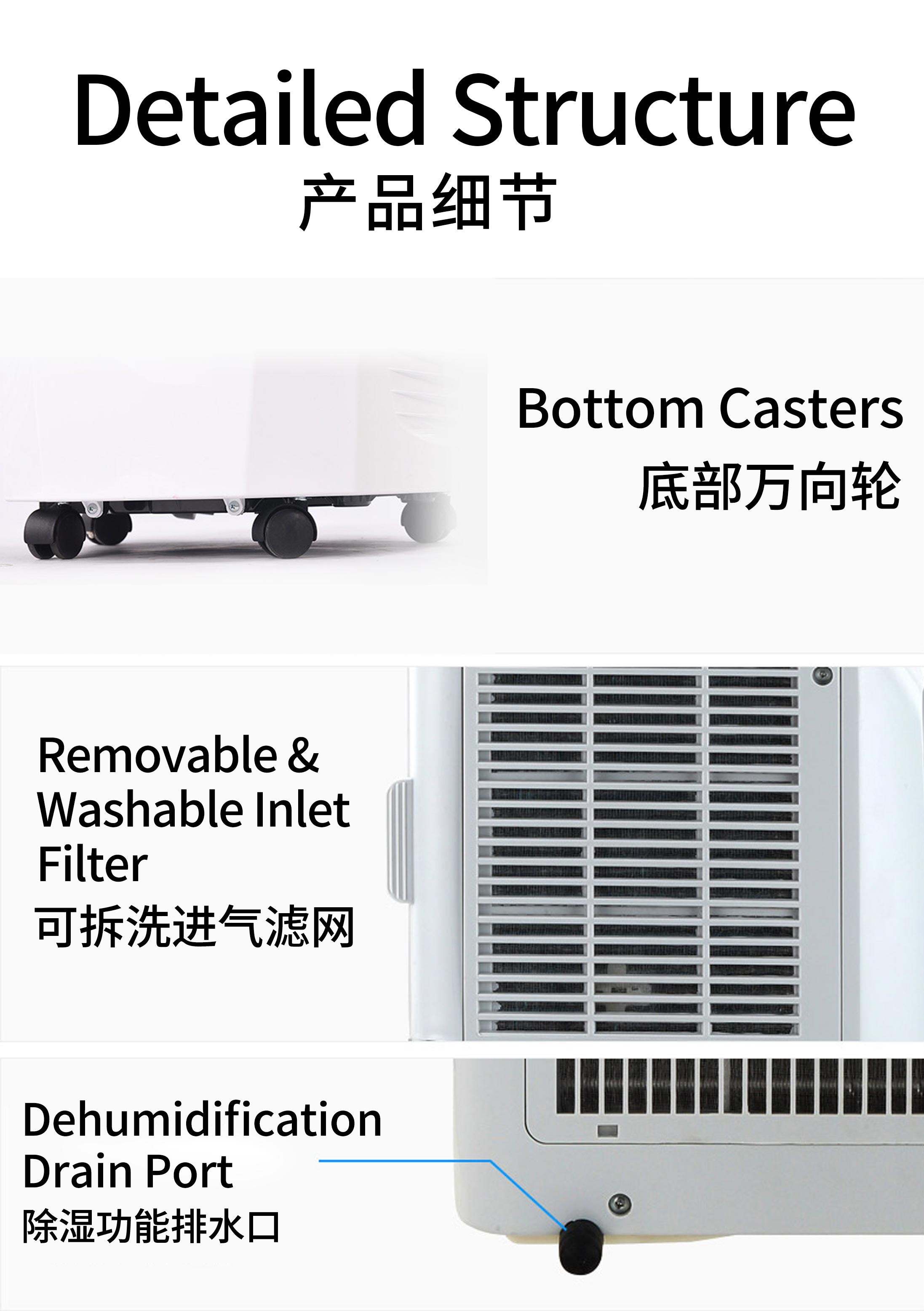 White portable air conditioner